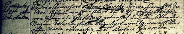 Taufeintrag von Johann Anton Olawsky am 20.09.1812